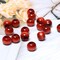 50Pcs 20mm Wood Beads Large Hole Wooden Macrame Beads with Large Hole Red Agate Wooden Loose Beads for Craft/Jewelry Making/Garlands Christmas Tree/Holiday Decor/Handmade Crafts (10mm Hole)